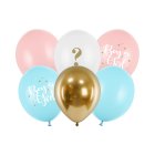 Balónky latexové Baby shower kluk nebo holka 6 ks