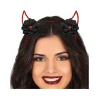 Čelenka Čertovské rohy s květinami