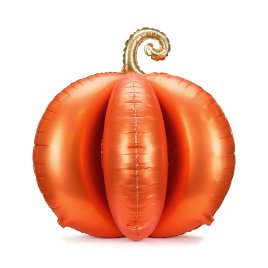 Balónek fóliový stojící 3D Dýně oranžová 90 × 90 cm