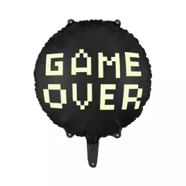 Balónek fóliový Game over černý