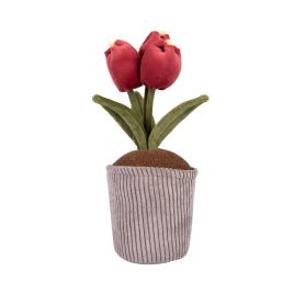 Maxi plyšová květina - Vínové tulipány