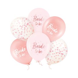 Balónky latexové Bride to be rose gold 6 ks
