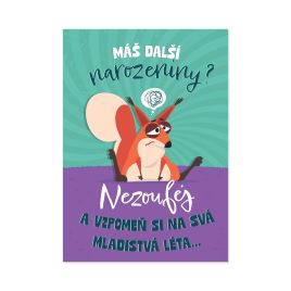 Hrací přání k narozeninám - Veverka