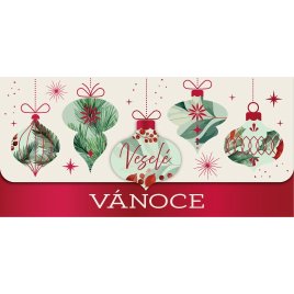 Vánoční magnetická obálka na peníze - Veselé Vánoce