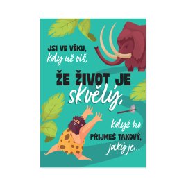 Hrací přání k narozeninám - Neandrtálec