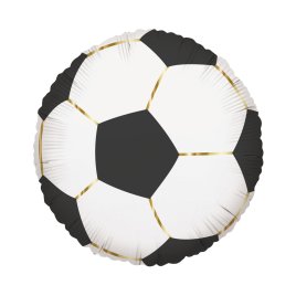Balónek fóliový Fotbalový míč zlaté linky