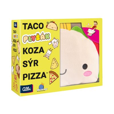 Taco, plyšák, koza, sýr, pizza Albi