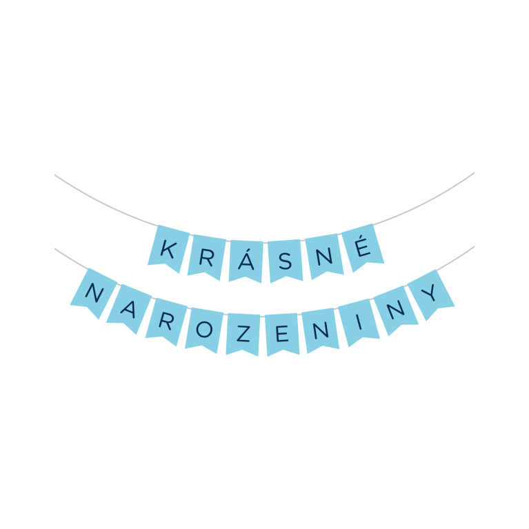 Banner Krásné narozeniny modrý                    