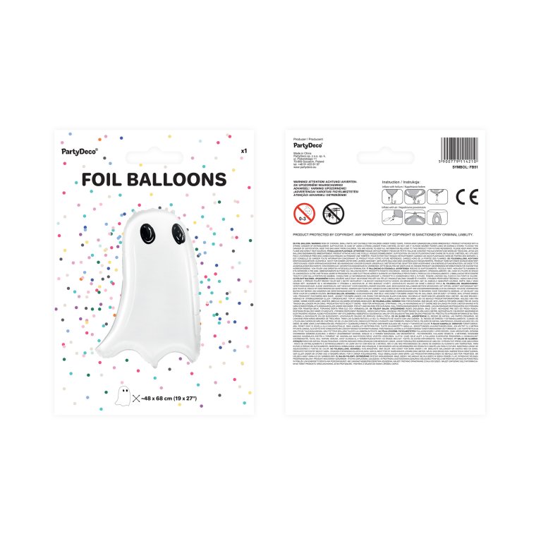                             Balónek fóliový Halloween duch                        