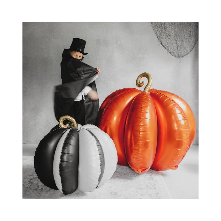                             Balónek fóliový stojící 3D Dýně oranžová 90 × 90 cm                        