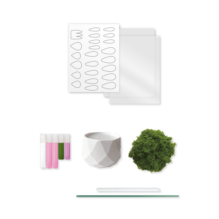                             DIY sada - Růžová vitrážová květina                        