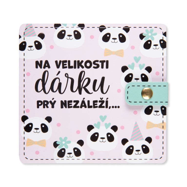 Narozeninová kapsa na peníze - Peněženka s pandami                    