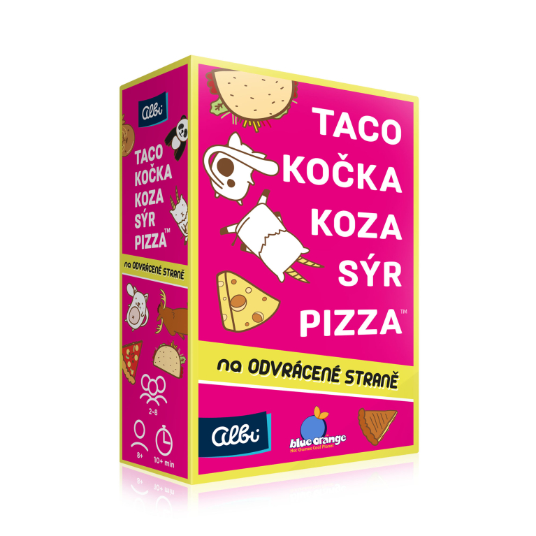 Taco, kočka, koza, sýr, pizza na odvrácené straně                    