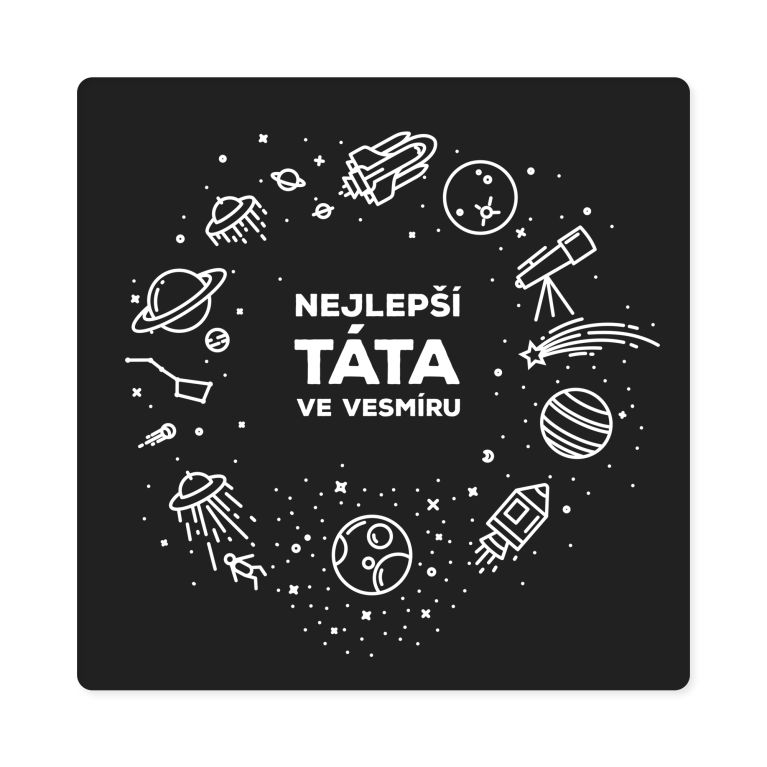                            Svítící pánské tričko - Nejlepší táta ve vesmíru                        