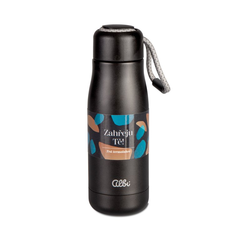 Elegantní termoláhev - Černá 400 ml                    