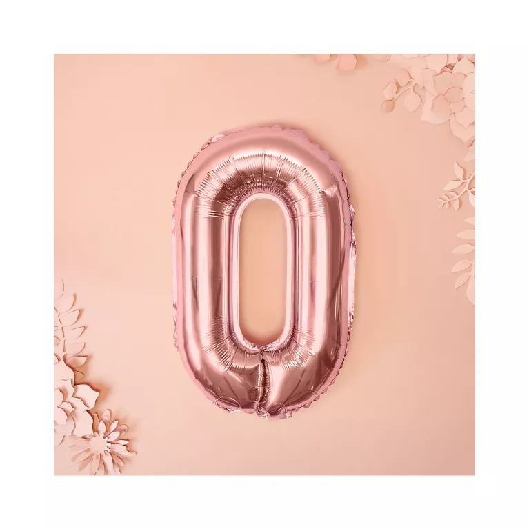                             Balónky fóliové 35 cm rose gold čísla                        
