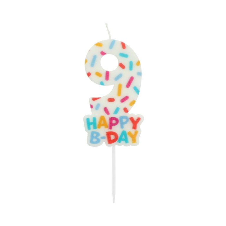 Svíčky dortové Happy B-day čísla                    