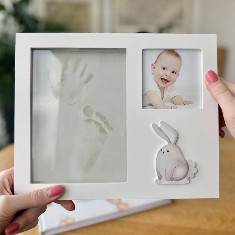                             Fotorámeček pro miminko se sadou na 3D otisky                        