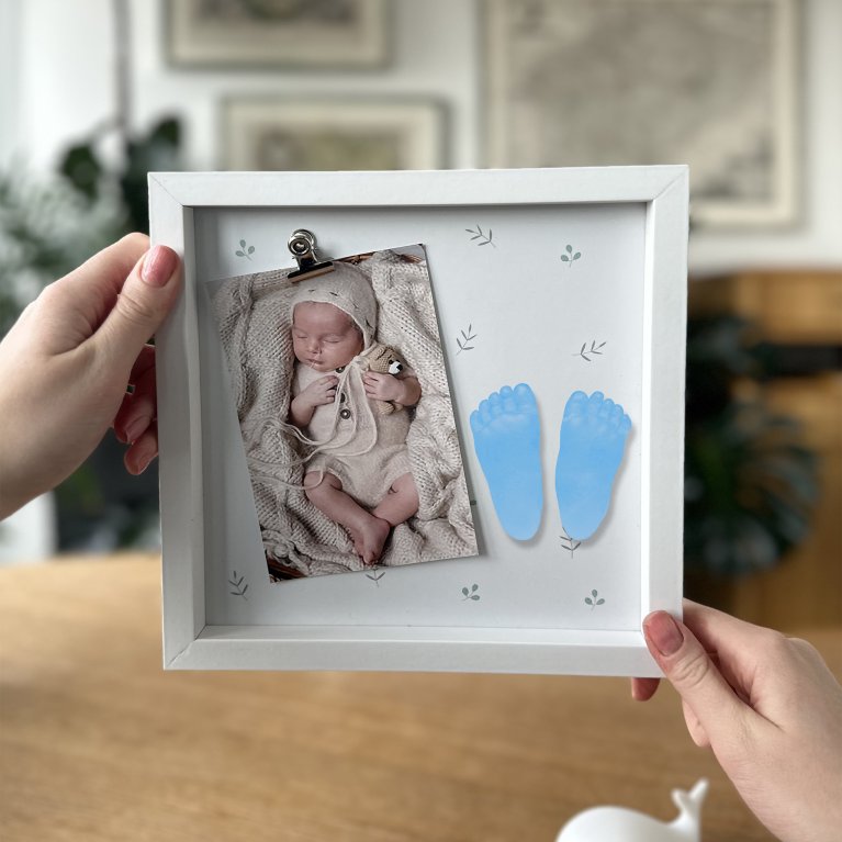                             Fotorámeček pro miminko se sadou na 3D odlitky – pro chlapečka                        