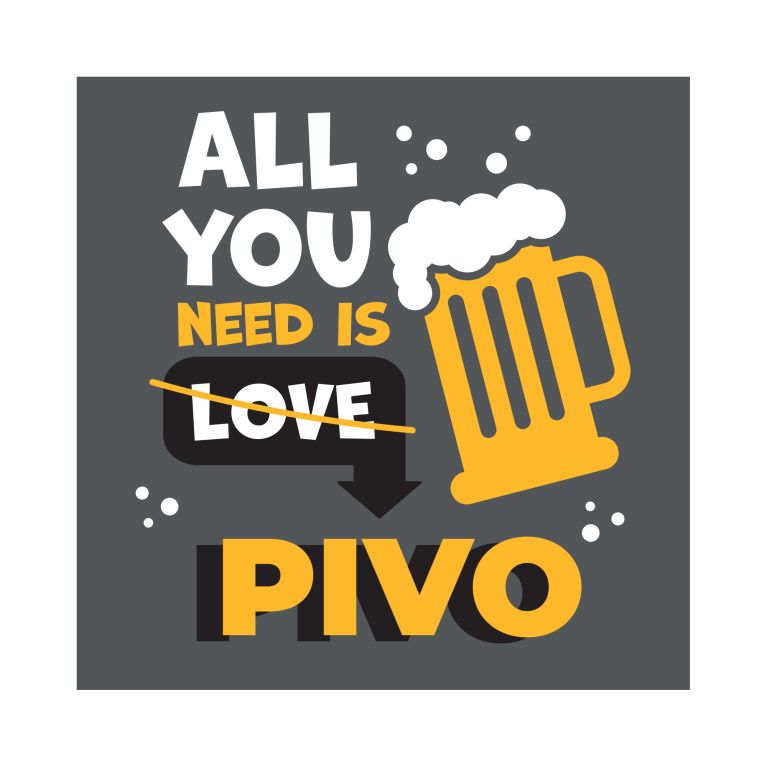                             Pánské tričko - All you need is pivo                        
