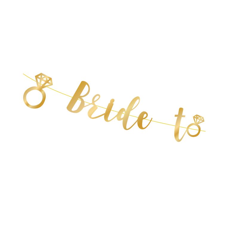                             Banner Bride to be zlatý                        