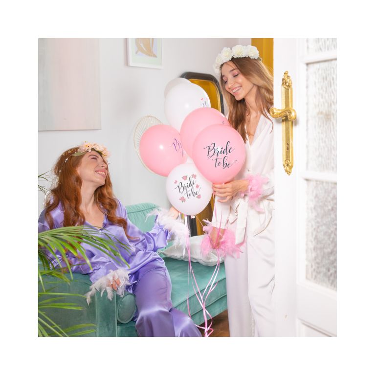                             Balónky latexové Bride to be květy 6 ks                        
