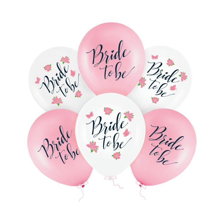 Balónky latexové Bride to be květy 6 ks                    