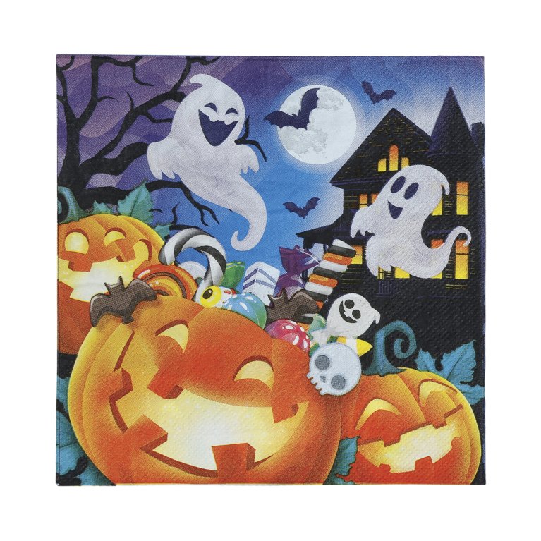 Ubrousky Halloween dýně s duchy 20 ks                    