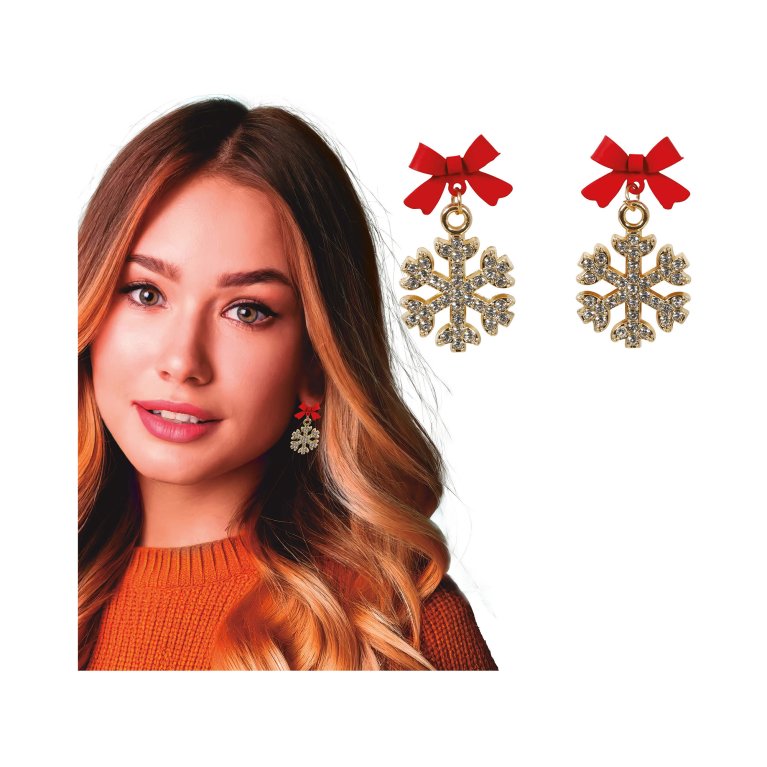 Naušnice Vločka s mašlí                    