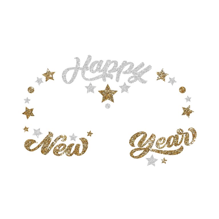 Samolepky na obličej Happy New Year                    