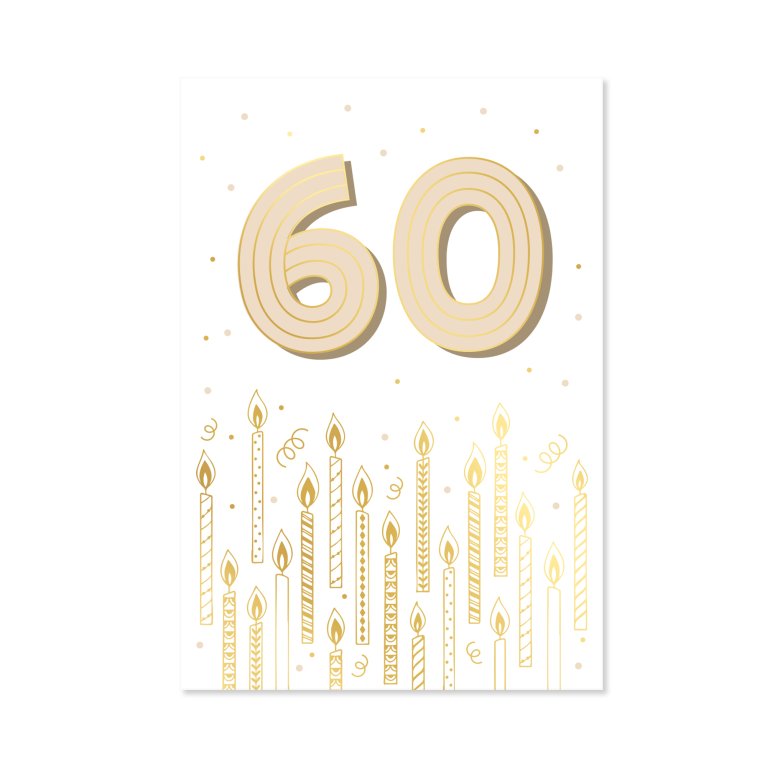 Přání k narozeninám - Zlatá ražba 60 let                    