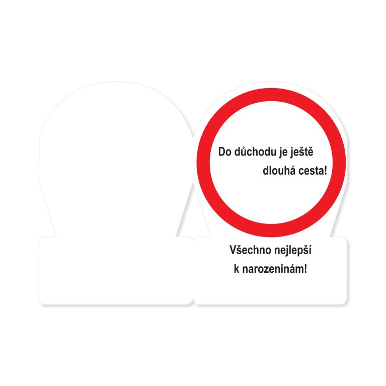                             Přání k narozeninám - Dopravní značka 60 let                        