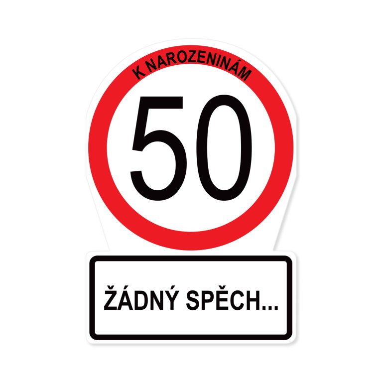 Přání k narozeninám - Dopravní značka 50 let                    