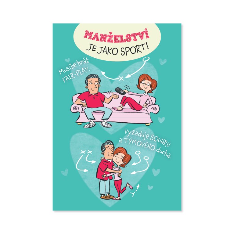 Svatební přání - Manželství je jako sport                    