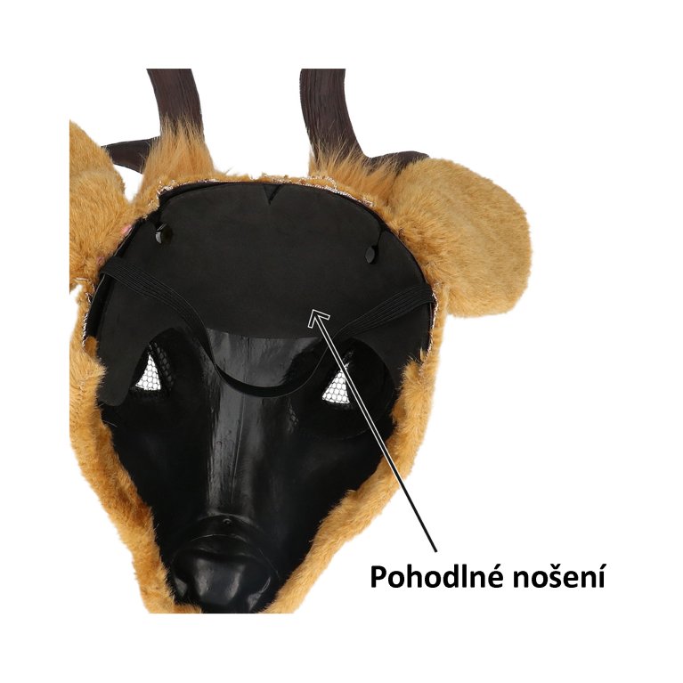                             Plyšová maska na hlavu Jelen                        
