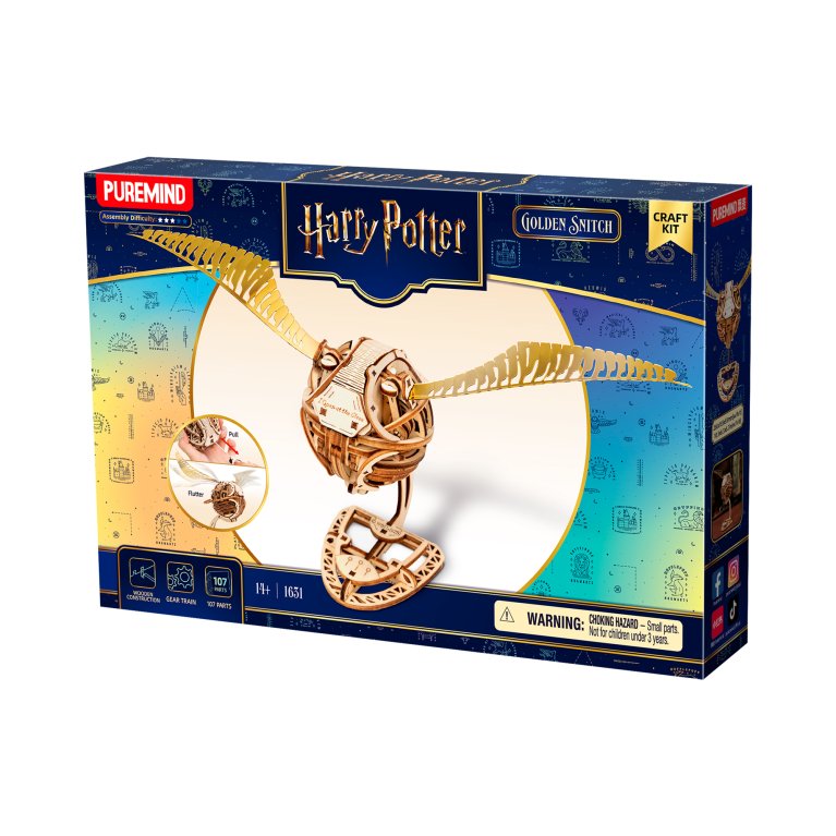                             Mechanická dřevěná stavebnice - Harry Potter: Zlatonka                        