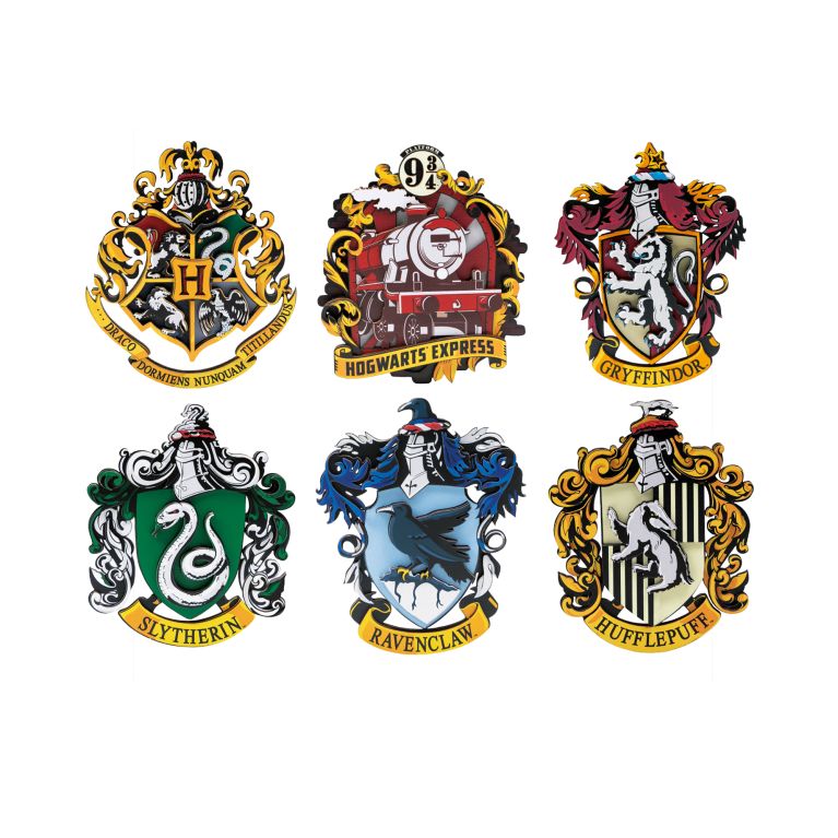 Dřevěná magnetická stavebnice - Harry Potter: Erby                    
