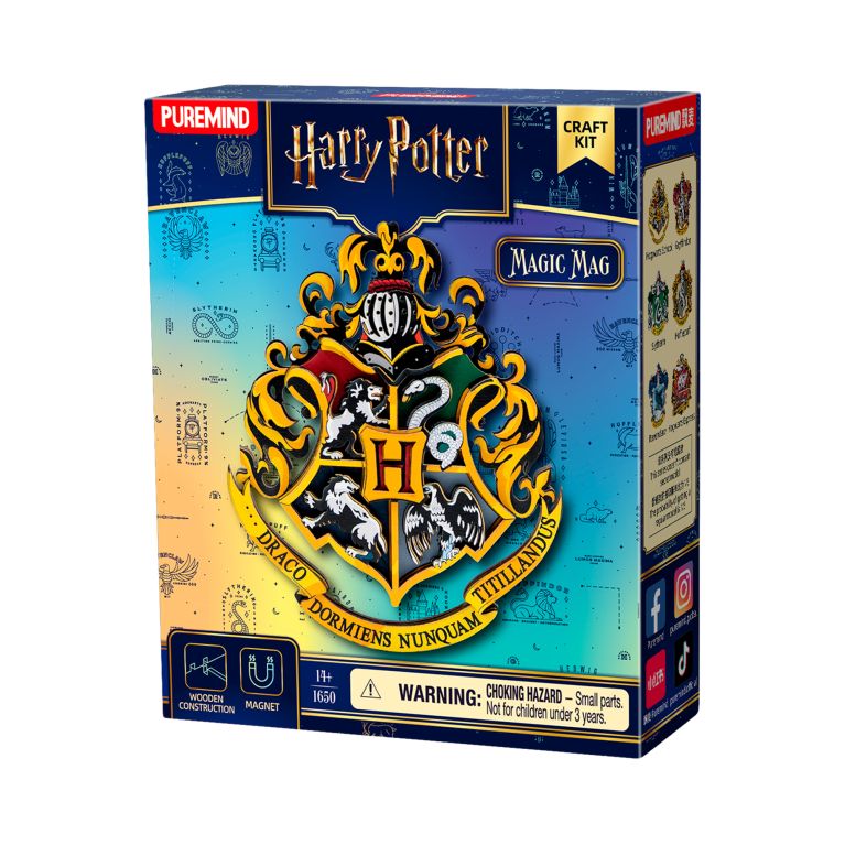                             Dřevěná magnetická stavebnice - Harry Potter: Erby                        