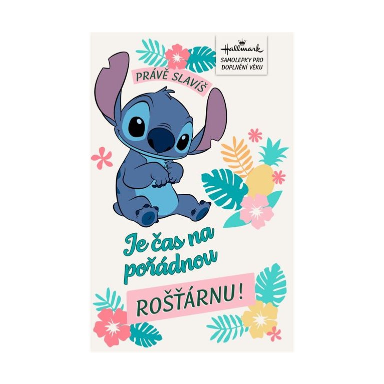 Narozeninové přání se samolepkami - Stitch                    
