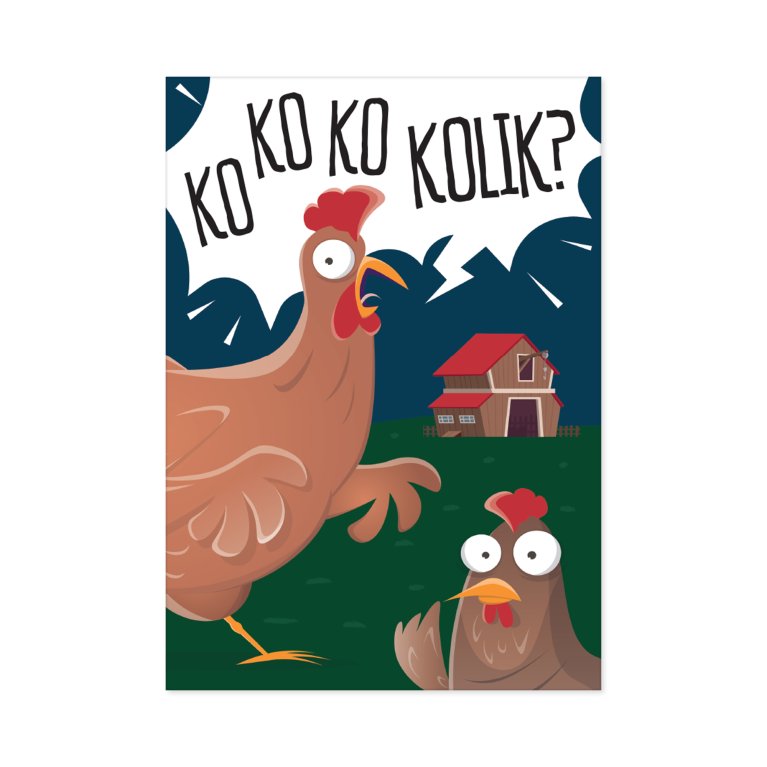 Hrací a pohyblivé přání k narozeninám - Kohout                    
