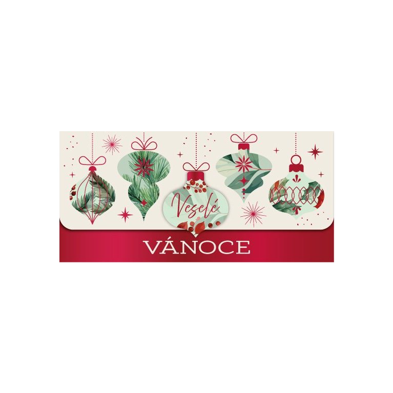 Vánoční magnetická obálka na peníze - Veselé Vánoce                    