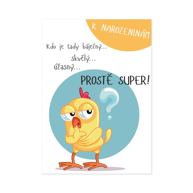 Hrací přání k narozeninám - Prostě super                    