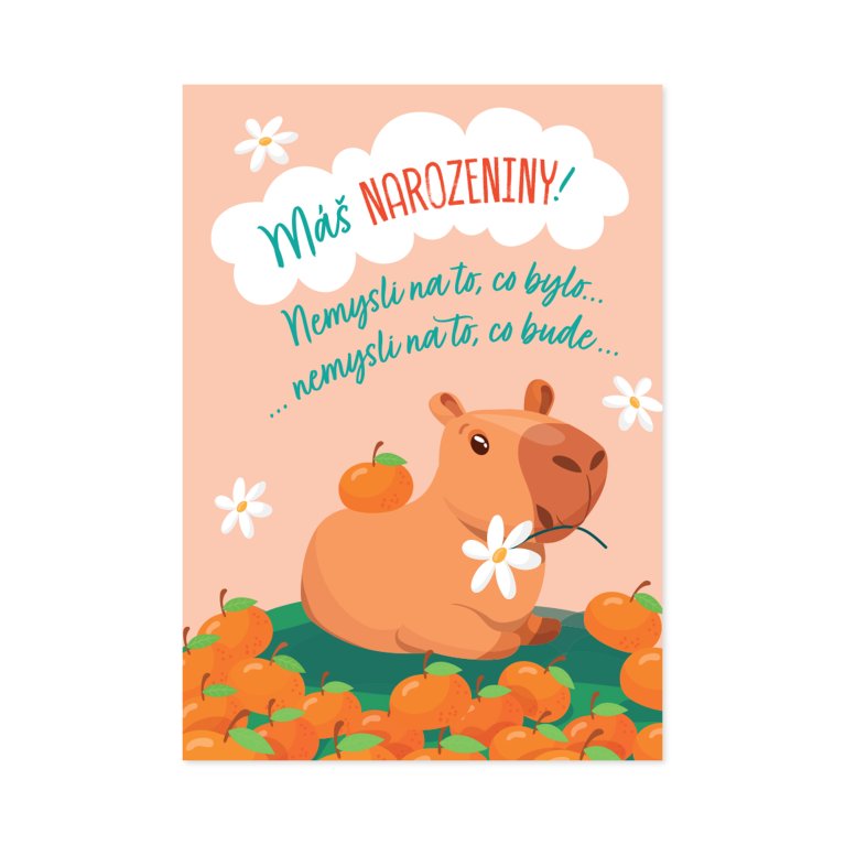 Hrací přání k narozeninám - Kapybara                    