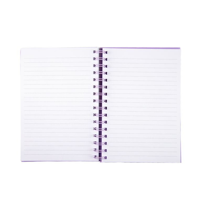                             Fialový blok s ozdobami A5                        