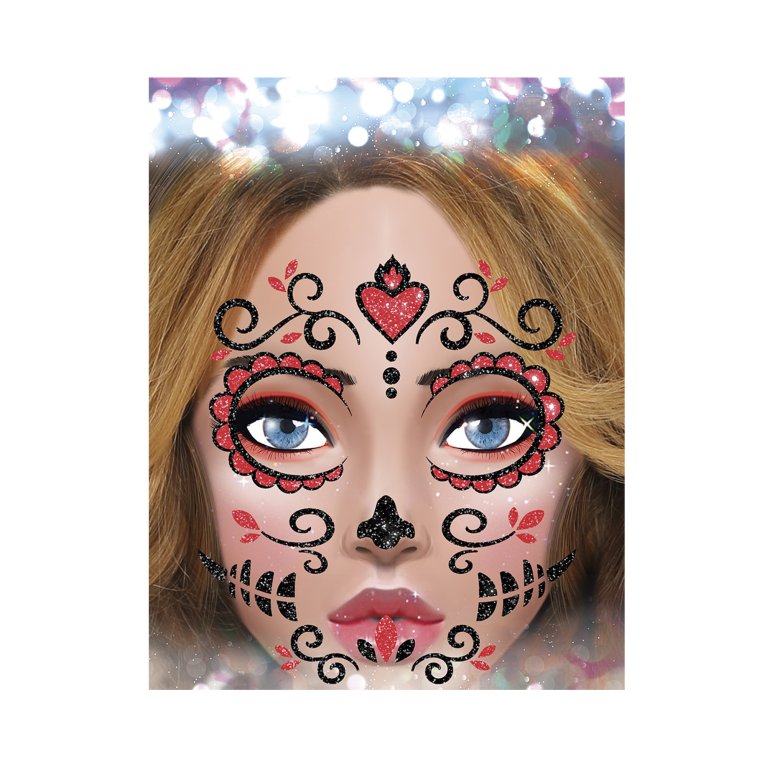                             Samolepky na obličej - Día de los Muertos                        