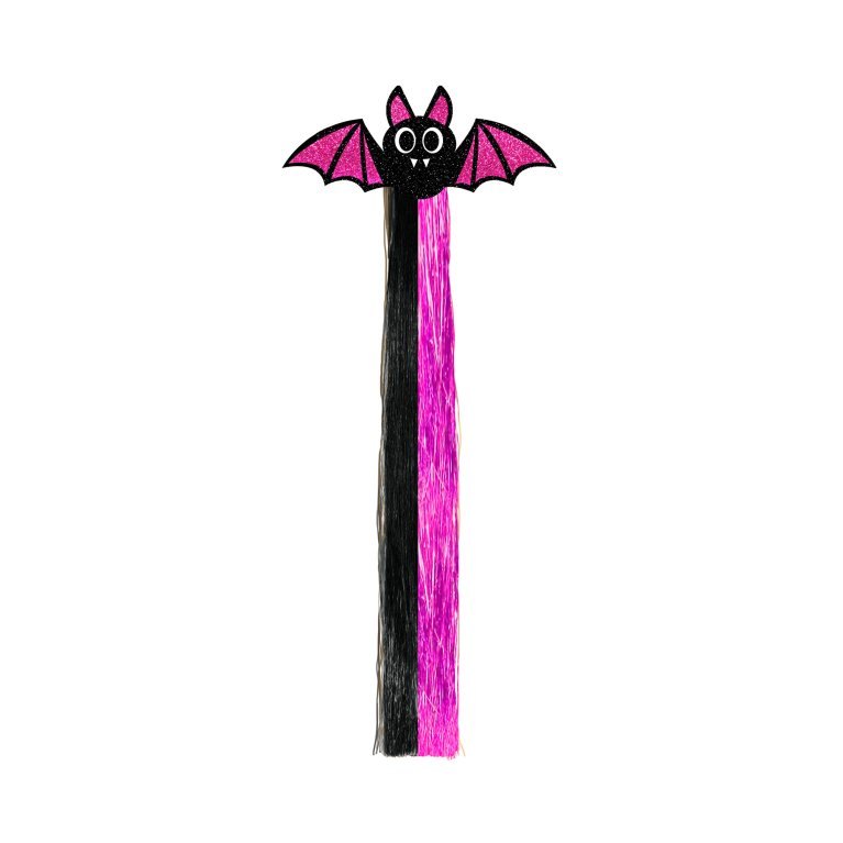                            Sponka do vlasů s barevným příčeskem - Netopýr 40 cm                        