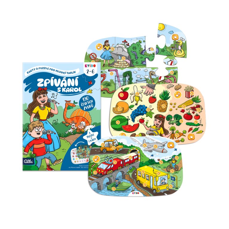                             Zpívání s Karol: Karty a puzzle pro Mluvicí tablík 2 - Kvído                        