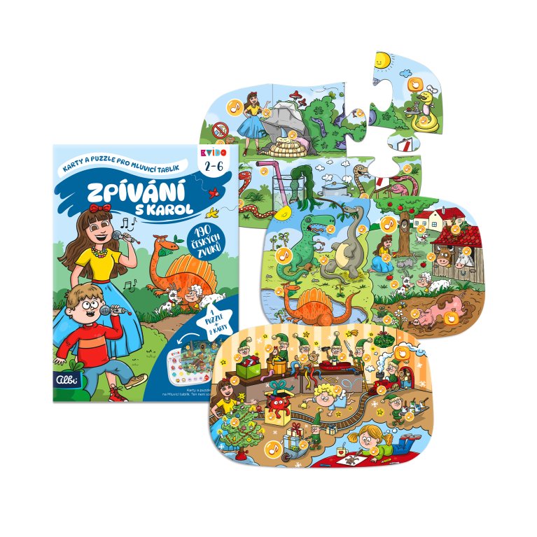                             Zpívání s Karol: Karty a puzzle pro Mluvicí tablík 2 - Kvído                        