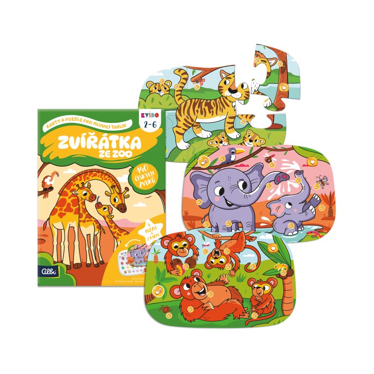                             Zvířátka ze zoo: Karty a puzzle pro Mluvicí tablík 2 - Kvído                        