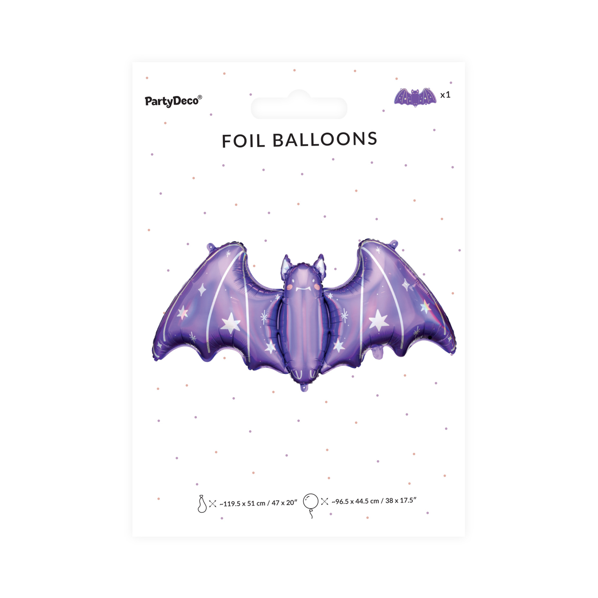Balónek fóliový Fialový netopýr Albi